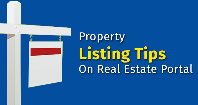 Property listing tips on real estate portal